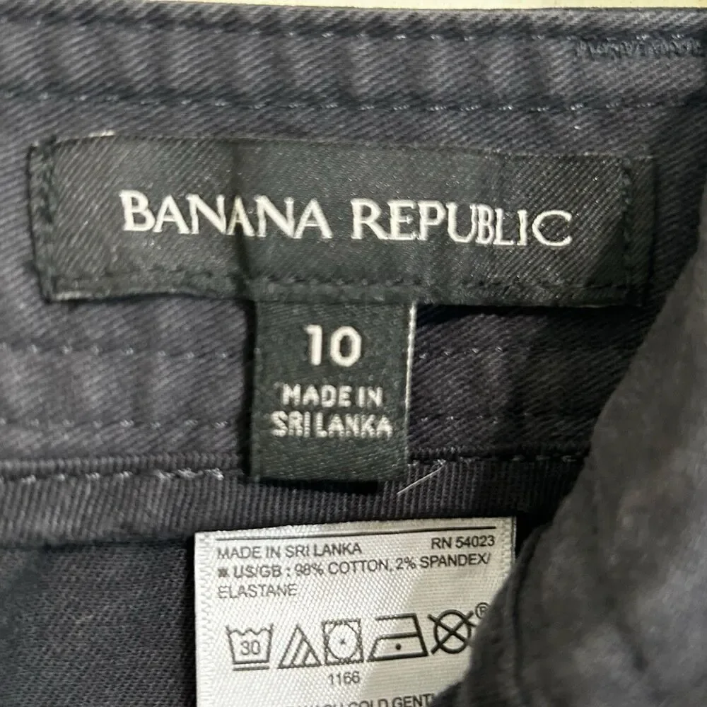 Banana Republic Women Barrel Pant Size 10 Dark Gray High Rise Tapered Pants - Picture 10 of 14